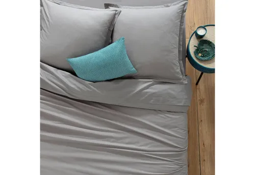 Bettdeckenbezug aus Baumwolle - grau 240x220 cm - Bettwäschen, 240 x 220 cm, aus hautsympathischer Baumwolle, langlebig und pflegeleicht, ideal für Schlafzimmer oder Kinderzimmer.