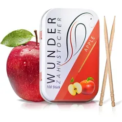 Wunder Zahnstocher mit Geschmack - Metalldose - Apfel von Wunder Zahnstocher
