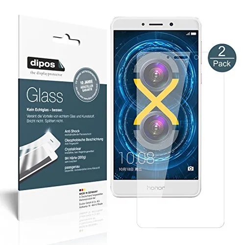 dipos I 2X Displayschutz klar kompatibel mit Honor 6X Schutzfolie 9H Anti-Shock