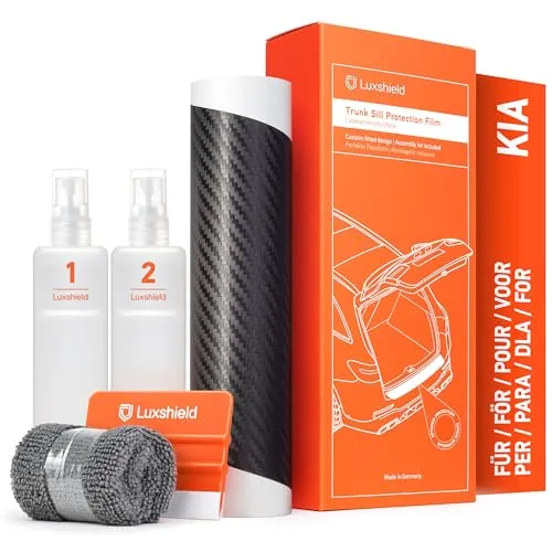 Luxshield Ladekantenschutz Folie für Kia NIRO 2 (II) SG2 I 2022-2025 - Stoßstangenschutz, Kratzschutz, Lackschutzfolie - Carbon Schwarz