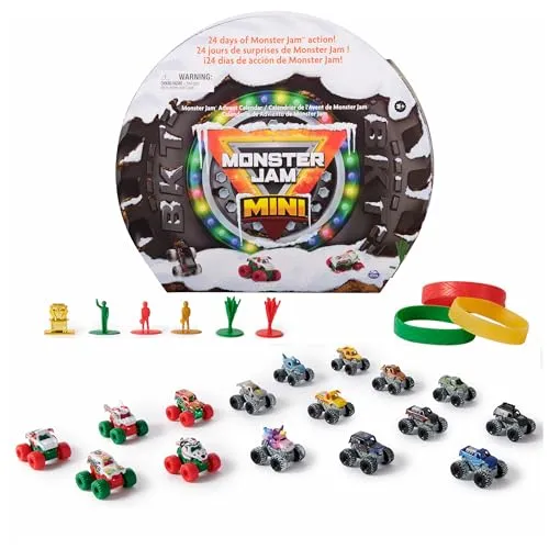 Monster Jam Mini Adventskalender mit 16 Mini-Monster-Trucks und Zubehör