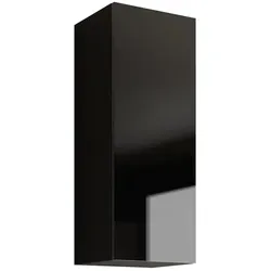 Mirjan24 Hängevitrine, Schwarz, Schwarz Hochglanz, Holzwerkstoff, Rechteckig, 35x90x32 cm, Wohnzimmer, Wohnwände, Vitrinenschränke