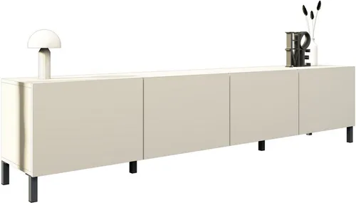 Borchardt Möbel Lowboard mit Metallfüßen - TV-Halterungen, stilvolles Lowboard in griffloser Optik, ideal für modernes Wohnen. Belastbar bis 50 kg und pflegeleicht.