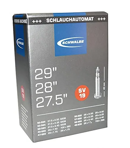 Schwalbe Unisex – Erwachsene Sv 19 Schlauch, Silber, 27.5/28/29x1.50-2.40 Zoll