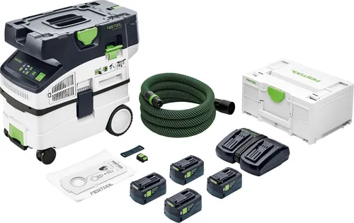Festool Absaugmobil CTLC MIDI I-Plus CLEANTEC 577150 - Nass- & Trockensauger mit App-Steuerung und Filterreinigung, ideal für Allergiker dank S-Klasse Allergenfilter und kabellosem Betrieb.