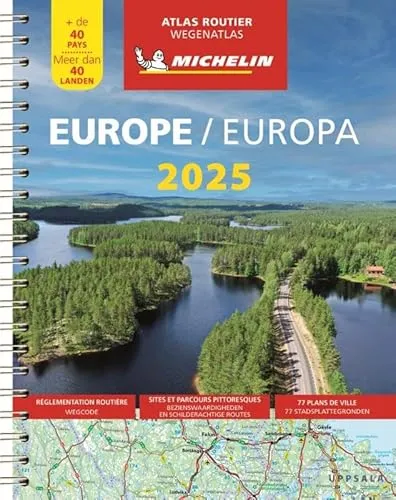 Michelin Atlas Europa 2025: Wegenatlas im Maßstab 1:1.000.000 - Freizeit, Haus & Garten - Detaillierter Wegenatlas für Europa, ideal für Reisende und Abenteuerlustige.