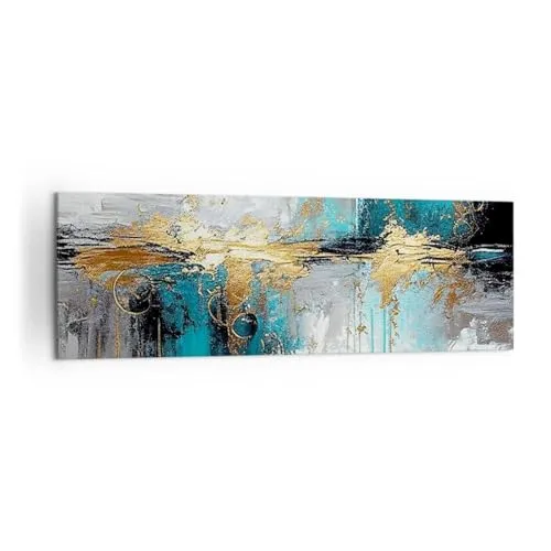 Panorama Bilder auf Leinwand 160x50cm Leinwandbild Art Deco Stück Modern Groß XXL Wanddeko Bild Schlafzimmer Küche Wandbilder Dekoration Wohnzimmer Wall Decor Canvas Wand Kunstdruck Art AB160x50-5774