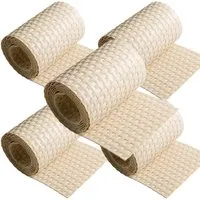 NYVI Polyrattan Sichtschutzstreifen Privafence Beige - 5 Rollen für Doppelstabmattenzaun - Dekorative Zäune aus hochwertigem, UV-resistentem Polyethylen, perfekt für mehr Privatsphäre und ansprechende Optik im Garten. Langlebig, wetterfest und einfach zu installieren.