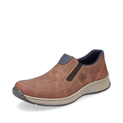 Sportliche Herren-Slipper von RIEKER, Gr. 43, braun - Herren-Slipper aus Synthetik mit Stretcheinsätzen für perfekten Komfort. Ideal für lässige Anlässe und ein angenehmes Tragegefühl.