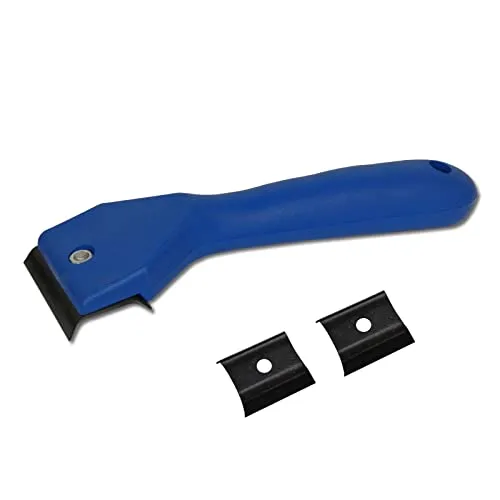 DEWEPRO® Farbkratzer - Lackschaber inkl. 2 Stück Ersatzklingen - Klingenbreite 60mm - Farbschaber - Fensterschaber - Schaber