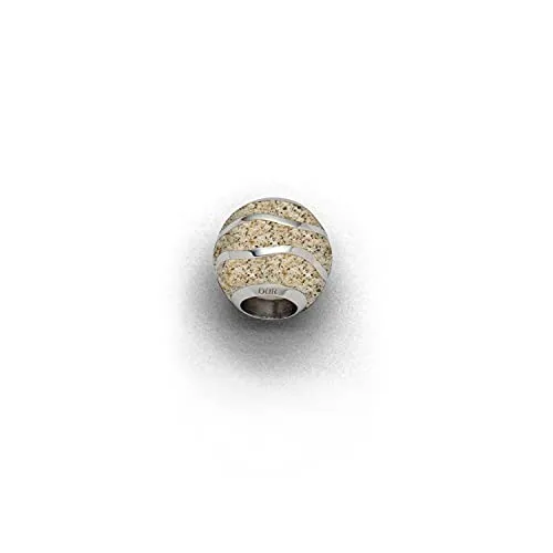 DUR Bead Anhänger P3823 – Silber-Bead „Strandwelle“ - Beads – Kunstvoller Silber-Bead mit echtem Strandsand, ideal für maritime Schmuckliebhaber. Rhodiniert für anlaufgeschützten Glanz und perfekte Kombinierbarkeit mit DUR-Armbändern und -Ketten.