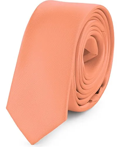 Ladeheid Herren Schmale Krawatte SP-5 (150cm x 5cm, Hell lachs)