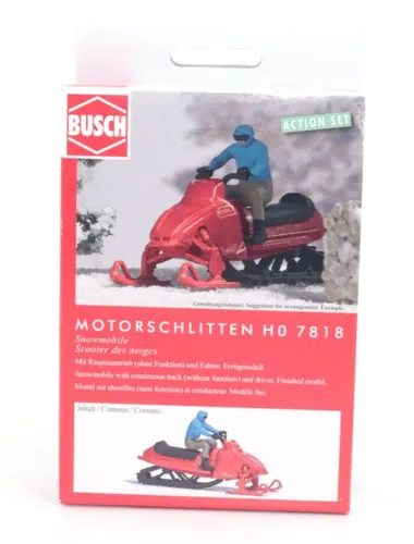 Busch Motorschlitten action set scale 1/87 H0 7818 von Busch