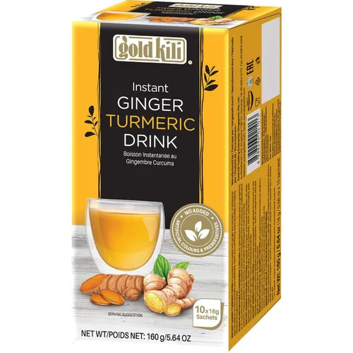 Goldkili Instantgetränk mit Ingwer und Kurkuma 10 × 16 g