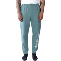 Carhartt Tapered Graphic Jogginghose - Hellblau/Weiß - L - Herren-Stoffhosen mit lockerer Passform und tailliertem Bein, aus hochwertigem, mittelschwerem Fleece für optimalen Tragekomfort und Stil.