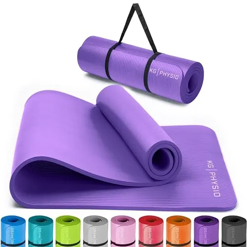 KG PHYSIO Rutschfeste Yogamatte 8mm mit Tragegurt