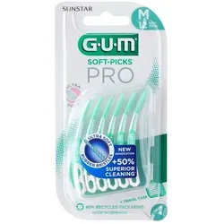 GUM SOFT-PICKS PRO Medium - Interdentalbürsten für sanfte Zahnreinigung, ultraweicher Kopf für effektive Sauberkeit, ideal auch bei Brücken und Zahnspangen.