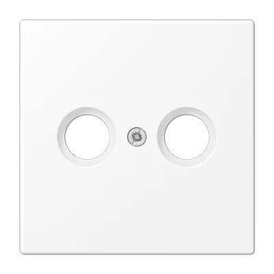 Jung LS990TVWWM Abdeckung für Antennendosen 1-fach, Thermoplast lackiert, Serie LS, schneeweiß matt