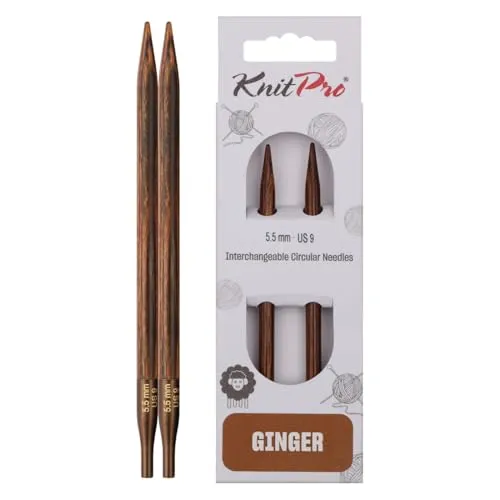 KnitPro K31208 Rundstricknadel, Wood, Braun, 5.5mm