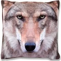 Bestlivings Kissenhülle Fotodruck 40 x 40 cm Wolf Ohne Füllung