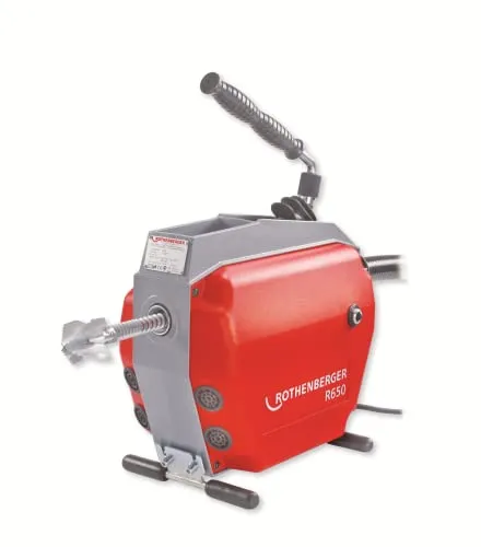 ROTHENBERGER R650 Rohrreinigungsmaschine mit Führungsschlauch, 230V | 72688 | Werkzeug für Rohrreinigung, Rohrreinigungsgerät