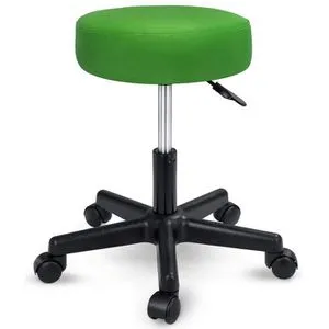 TRESKO Drehhocker Rollhocker höhenverstellbar 360° drehbar - Drehhocker für vielseitige Nutzung, 10 cm dicke Polsterung für höchsten Sitzkomfort, stufenlos höhenverstellbar von 47 bis 60 cm, ideal für Büro, Werkstatt oder Praxis.