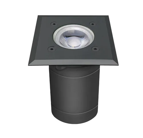 Licht-Trend Einbauleuchte Level Bodeneinbaustrahler eckig IP54 Anthrazit - Viereckiger Bodeneinbaustrahler mit Edelstahlblende, IP54 Schutz gegen Wasser und Staub. Flexibel einsetzbar dank GU10 Fassung, ideal für Innen- und Außenbereiche wie Terrassen oder Gärten.
