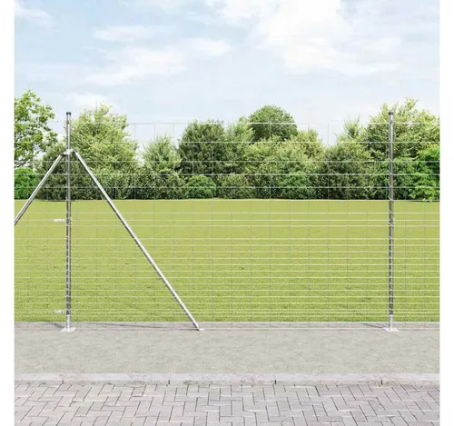 furnicato Zaunpfosten aus Stahl, 2500 x 160 cm, galvanisiert - Robuster Zaunpfosten aus verzinktem Stahl, ideal für Garten- und Terrassengestaltung. Das moderne Design vereint Funktionalität und Ästhetik. Einfache Montage und langlebige Qualität für alle Wetterbedingungen.