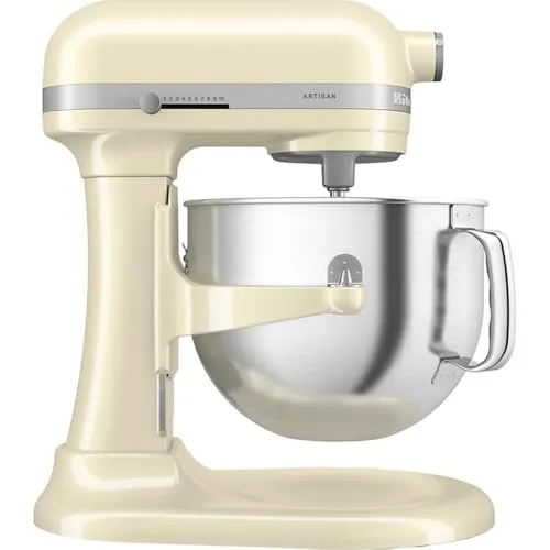 KitchenAid Artisan Standmixer 6,6 L, Almond Cream - Küchenmaschine mit 375-Watt-Motor und großer 6,6 L Schüssel, ideal für große Mengen. Perfekt für kreative Kochprojekte und mit über 15 optionalen Zubehörteilen erweiterbar!