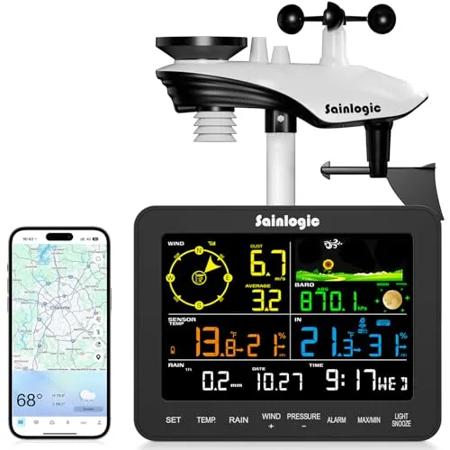 Sainlogic SA6 Plus Smart Wetterstation WLAN mit KI-Wettervorhersage