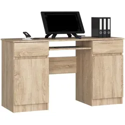 Raumhirsch Furniture Schreibtisch, Sonoma Eiche, Holzwerkstoff, 135x77x50 cm, Arbeitszimmer, Schreibtische, Bürotische