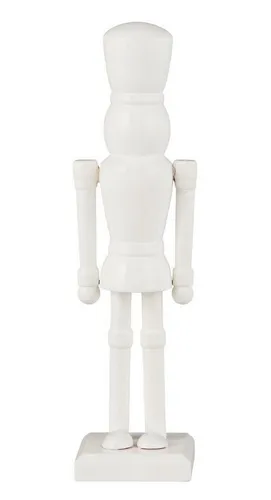 Ib Laursen Weihnachtsfigur Ib Laursen - Dekofigur Nussknacker ohne Funktion Holz Weiß H 21cm