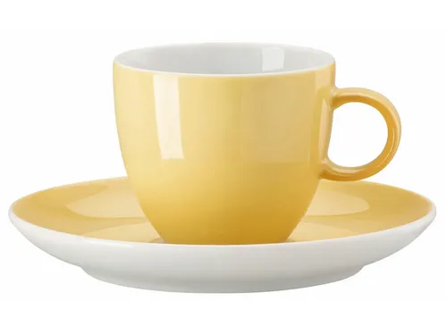 Thomas Porzellan Espressotasse Sunny Day Soft Yellow - 2tlg. Set - Espressotassen aus hochwertigem Porzellan, in fröhlichem Gelb für eine frühlingshafte Atmosphäre, perfekt für stilvolle Kaffeepausen.