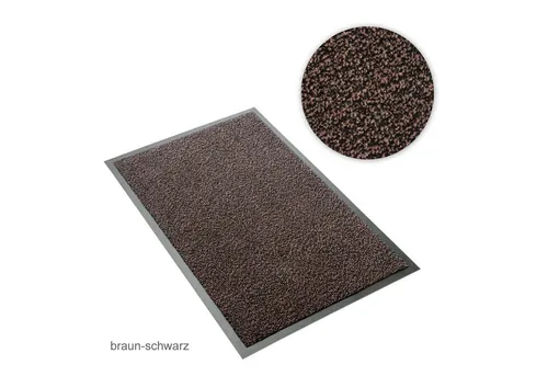 Metzker® Fußmatte Schmutzfangmatten - Sauberlaufmatten, rechteckig, Höhe: 7 mm, 60x90cm - terrabraun-schwarz meliert