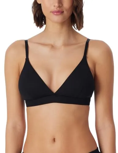 Schiesser Damen Soft BH Organic Cotton - Pure Rib - Funktionsunterwäsche aus 100% Bio-Baumwolle, ohne Bügel, mit herausnehmbaren Pads und sanft stützendem Unterbrustband für höchsten Tragekomfort.