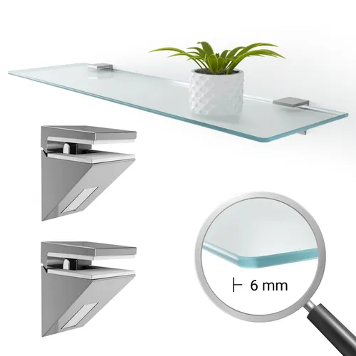 Produktbild Wandregal Milchglas ESG 40x13 cm – Modernes Schweberegal für jeden Raum