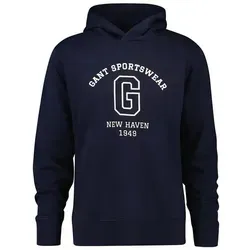 GANT Herren Graphic Sweat Hoodie - Evening Blue, Größe M - Kapuzenpullover für Herren mit hohem Baumwollanteil für optimalen Tragekomfort und lässigen Look.