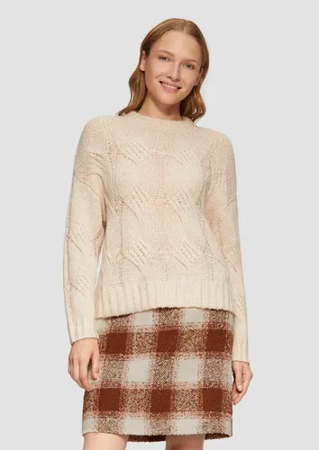 s.Oliver Minirock Kurzer Bouclé-Rock mit Musterung in beige von s.Oliver