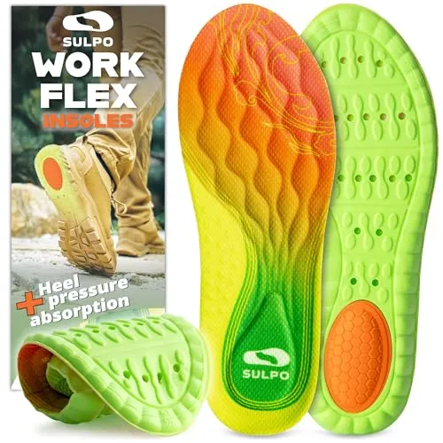 SULPO Einlegesohlen - Weiche, Stoßdämpfende Einlagen Damen und Herren für Optimalen Komfort - Schuheinlagen Arbeitsschuhe 1 Paar Größe 39-40