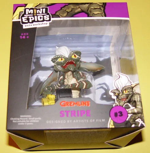 Weta Workshop Mini Epics - Gremlins Stripe 12 cm - Actionfigur von Stripe aus den Gremlins, ca. 14 x 12 x 16 cm groß, in einer bedruckten Geschenkbox – perfekt für Sammler und Fans!
