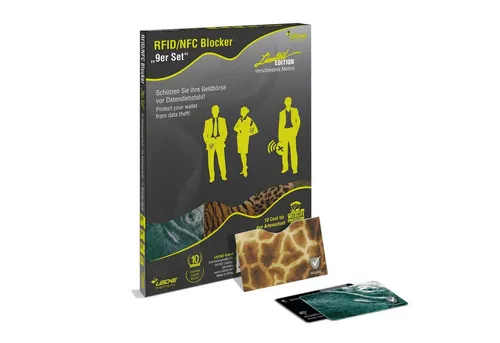 Leicke Kartenetui TÜV geprüfte RFID Blocking NFC Schutzhüllen (9 Stück)für Kreditkarten, EC-Karten Bankkarten Reisepass Ausweise, Kartenhüllen NFC-Blocker