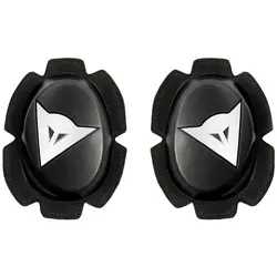 Dainese Pista Knieschleifer High Durability schwarz / weiß - Motorradhosen mit hochdichtem Polymer für maximale Haltbarkeit und optimale Performance, ideal für Rennsport-Enthusiasten.