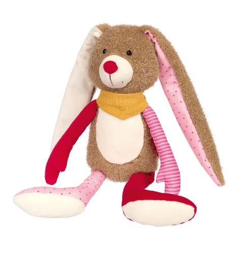 Sigikid Hase Patchwork Sweety - Bunter Kuschelbegleiter - Spielware: Der ca. 40 cm große Patchwork-Hase ist weich, sicher und ideal für Babys und Kleinkinder. Mit seinem einzigartigen Design und den langen Gliedmaßen bietet er unendlichen Kuschelspaß und perfekte Greifmöglichkeiten.