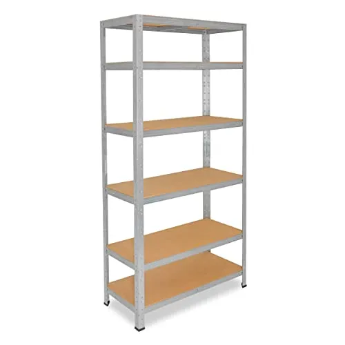 shelfplaza Schwerlastregal HOME, 230x100x30cm - Schwerlastregal mit 6 Böden, ideal für Keller und Garage, bietet hohe Stabilität und Tragkraft von 145 kg pro Boden für professionelle Ordnung.