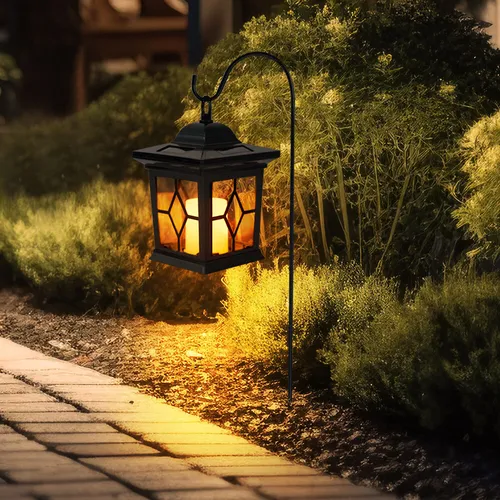 Solarlampe Außenleuchte Steckleuchte Balkonlampe Laterne LED schwarz H 68 cm