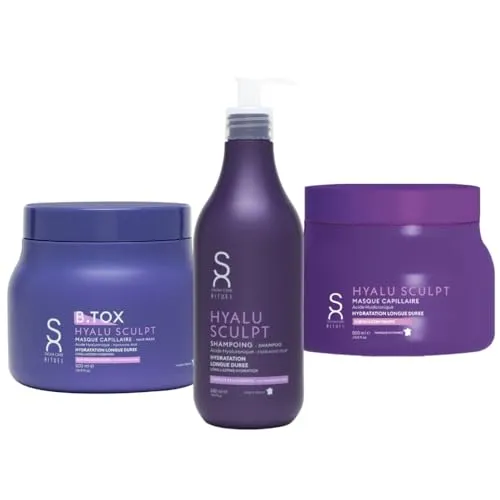 Sacha Care Rituel Hyalu Sculpt Set – Intensivpflege für trockenes Haar - Shampoo & Conditioner Set, 3-teilig mit Hyaluronsäure für intensive Feuchtigkeit und geschmeidiges Haar.