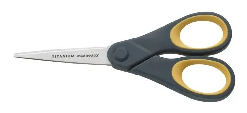 Westcott E-30650 00 Titanium Non Stick Schere, 13 cm, grau-gelb