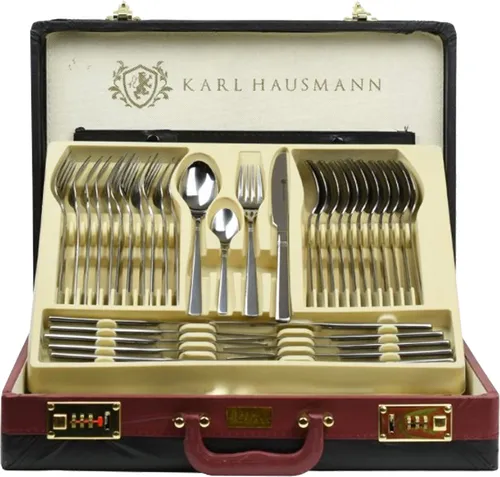 KARL HAUSMANN Besteck Set 12 Personen - 72-teilig - Hochwertiges Besteckset für 12 Personen, spülmaschinenfest und rostfrei; ideal für elegante Dinnerpartys und tägliche Familienessen.