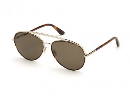 Produktbild TOM FORD Pilot Sonnenbrille CURTIS FT0748 52H 59 Gold Havana / Braun polarisiert