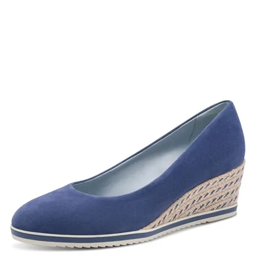 Tamaris Damen Keilpumps mit TOUCHit-Fußbett, 42 EU - Elegante Keilpumps für Damen mit 4,5 cm Absatzhöhe. Das TOUCHit-Fußbett sorgt für hohen Komfort. Ideal für besondere Anlässe und den Alltag. Hochwertiges Leder und ein modernes Design machen sie zum perfekten Begleiter.